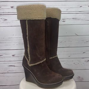 Ugg Aubrie Sheepskin Wedge Boots